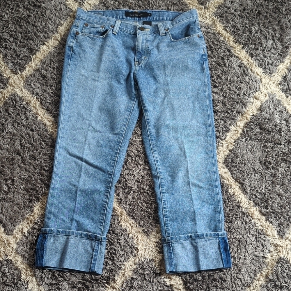 Calvin Klein Jeans Vintage Folded Hem Sewn Denim Size Women's 8